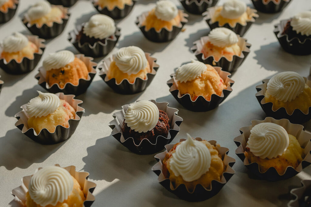 detail shot of assorted cupcakes